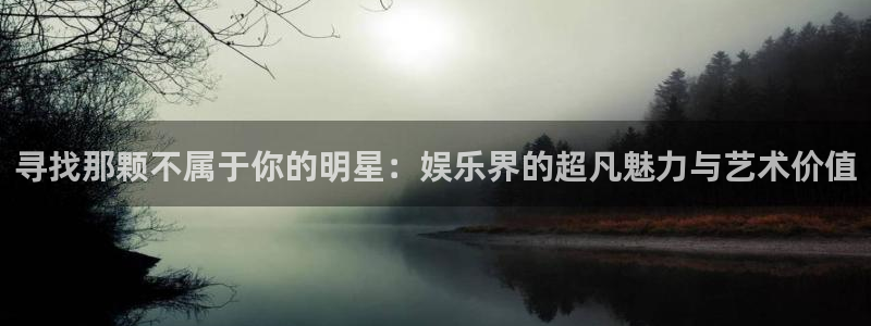 开丰娱乐：寻找那颗不属于你的明星：娱乐界的超凡魅力与艺术价值